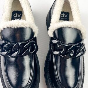 Dolce Vita Black Loafers with Chain Detail NEW NEW.